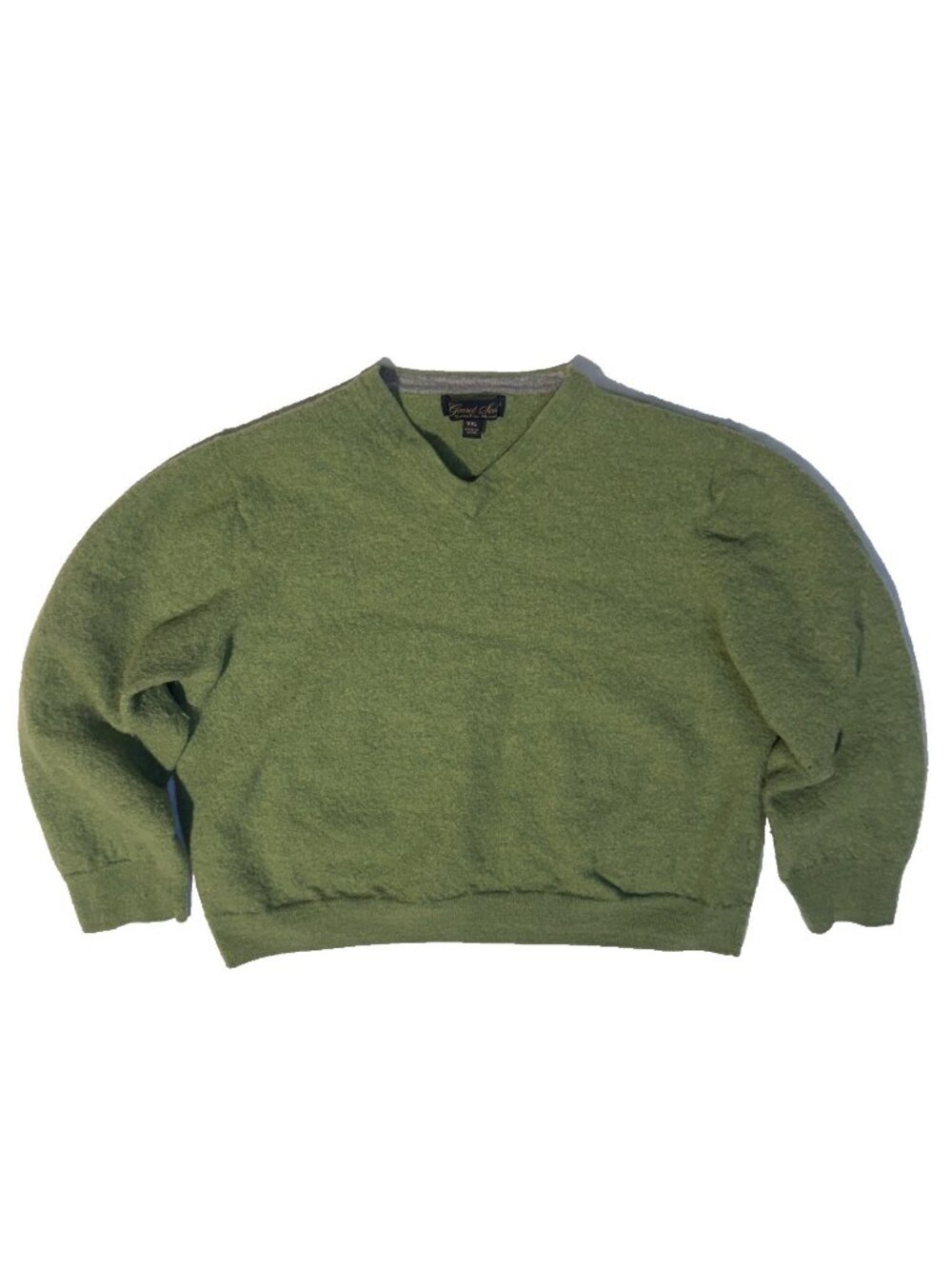 Garret Scott 100% Extra Fine Merino Wool V-neck Sweater Kids 2XL Spring
